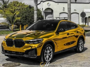 Decal chrome vàng dán đổi màu trên BMW X7