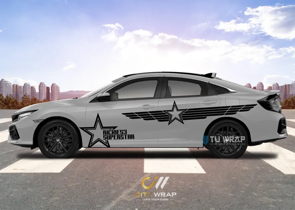 Tem xe Honda City Army 2 tem xe honda city trang dep 3