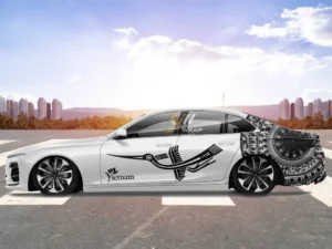 Decal xe Lux A kiểu trống đồng