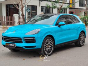 Porsche Cayenne dán đổi màu xanh Rolling Sea CG21 TeckWrap Usa