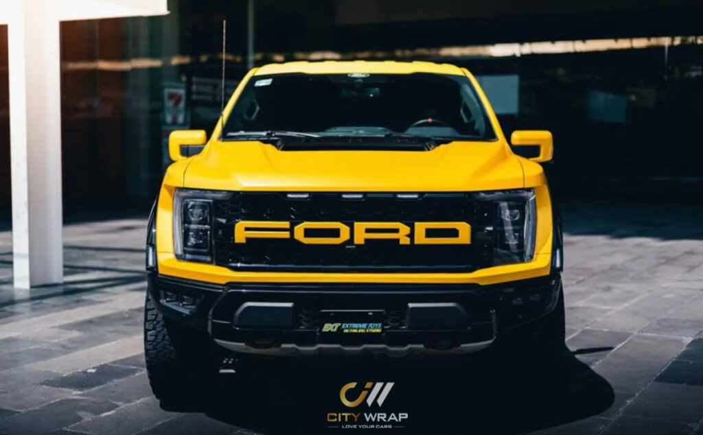 Ford Ranger dán đổi màu vàng decal TeckWrap CG12 7 Decal CG12-HD của TeckWrap được dùng để dán đổi màu vàng cho Ford Ranger