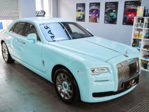 Dán đổi màu Rolls-Royce Ghost Series II màu Bali Blue decal CG37-HD TeckWrap