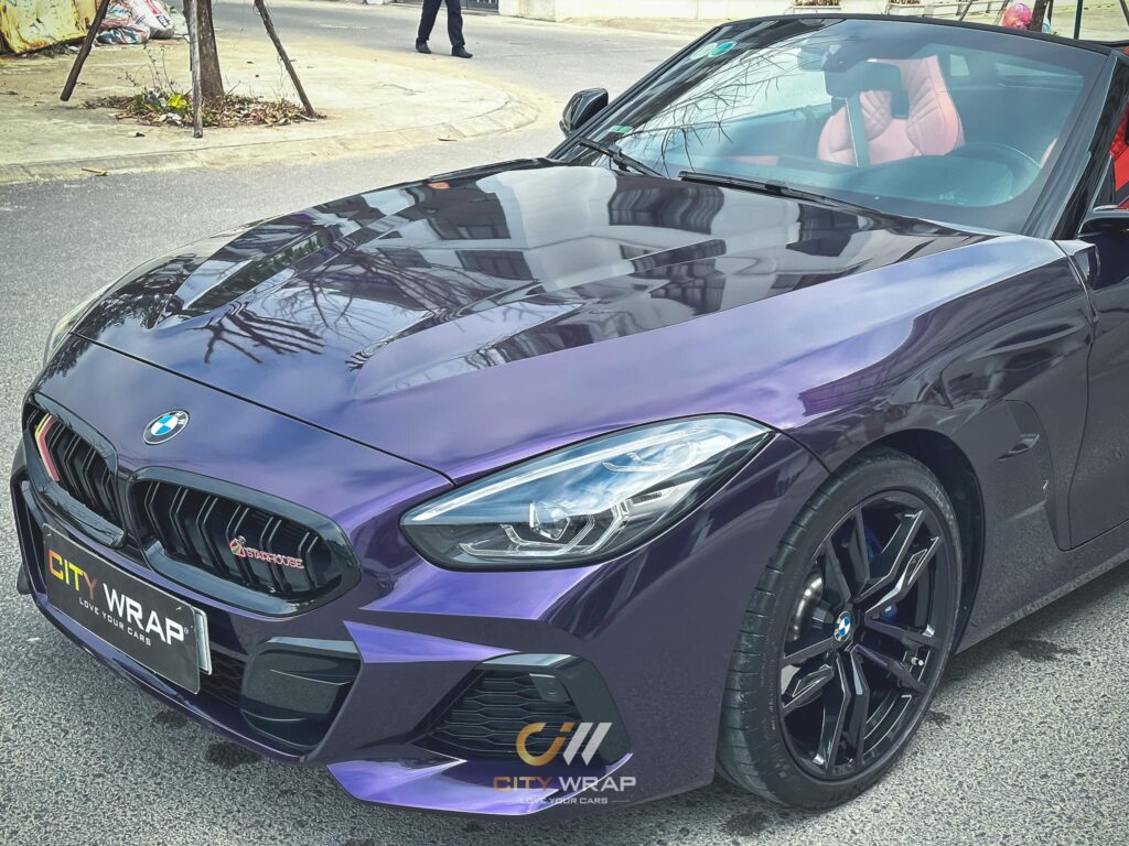 BMW Z4 dán đổi màu đen Black Cherry Ice độc đáo nhất Việt Nam