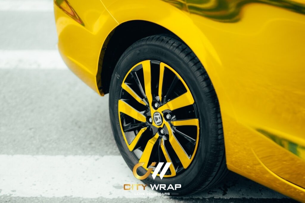 Honda City dán decal đổi màu Gold Chrome độc nhất Việt Nam 19 Honda City RS được CityWrap thi công tỉ mỉ